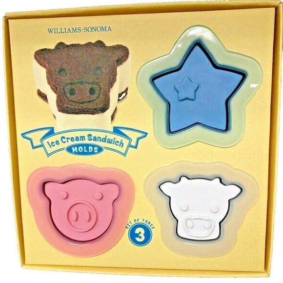 Williams Sonoma ice cream Sandwich molds Cutters NEW in box - Picture 1 of 8